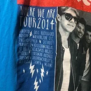 HARRY　TOUR 2014 2014 One Direction L Tour Shirt White Large Harry Styles